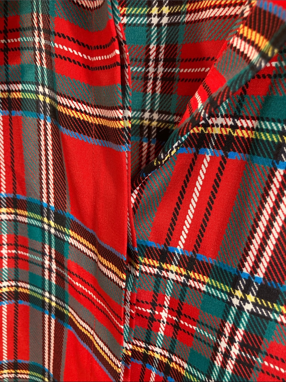 Vintage 80’s CHAGALL Red Plaid Button-Front Blouse, polyester - Picture 6 of 8